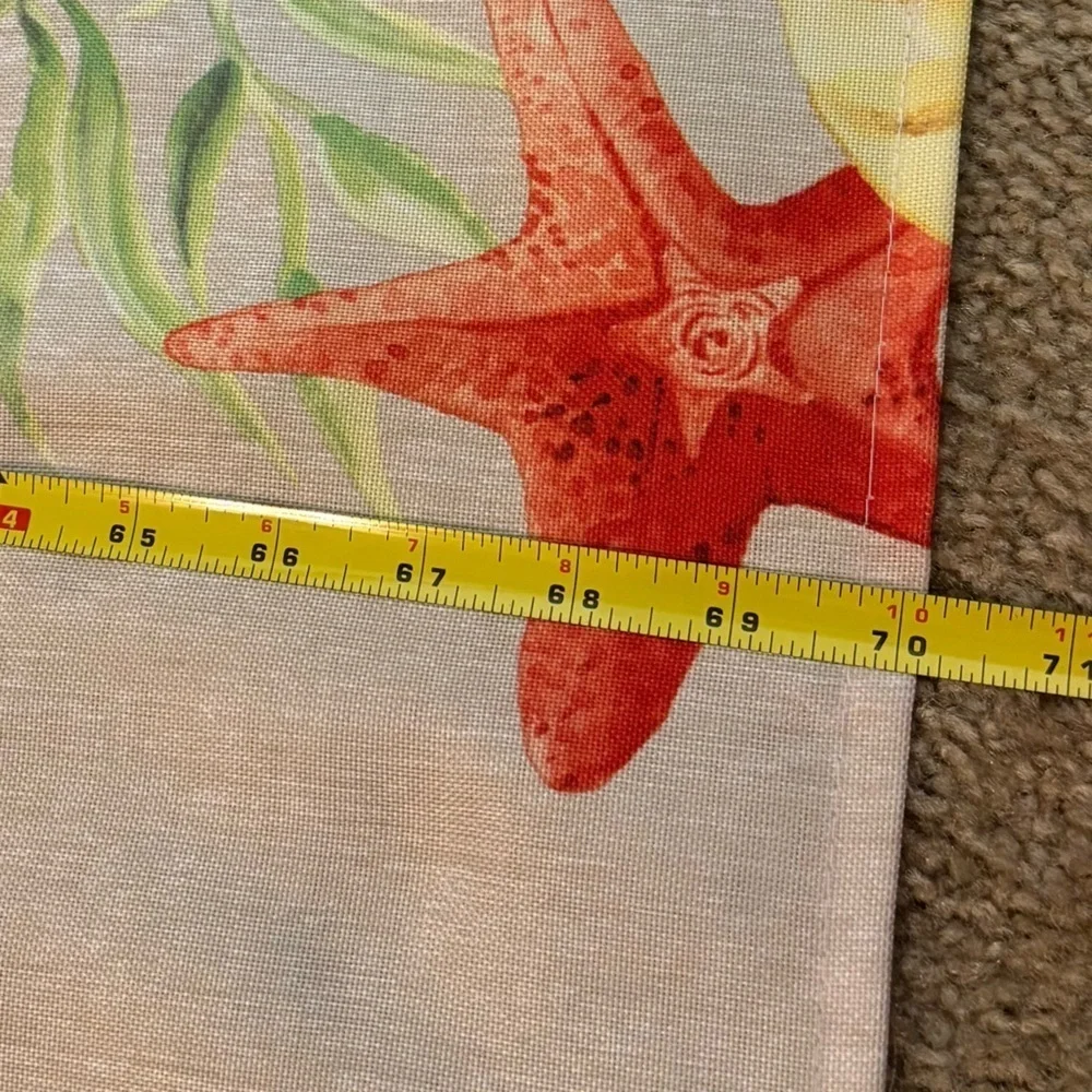 Better Homes And Garden Coastal Charm 52”x 70” Table Cloth-Red, Blue, Cream